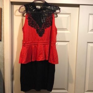 Red and black dress from Dots size 2x
